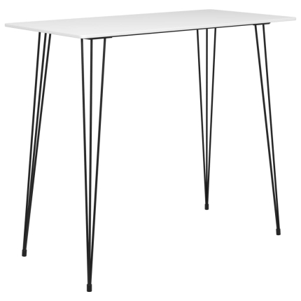 Table de bar Vintage / Rétro en métal et bois Blanc 120x60x105 cm {attributes}