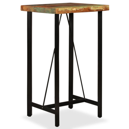 Table de bar style Industriel en bois massif de récupération  60 x 60 x 107 cm {attributes}