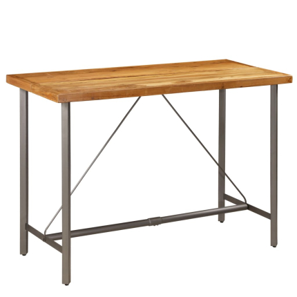 Table de bar style Industriel En bois de teck massif recyclé 150 x 70 x 106 cm {attributes}