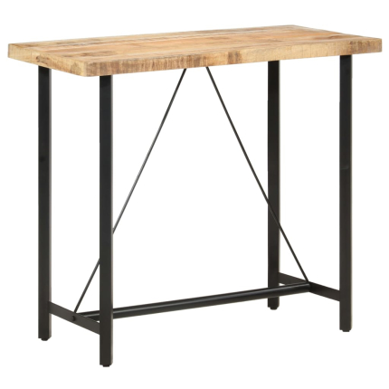 Table de bar style Industriel en bois de manguier 120 x 58 x 107 cm {attributes}