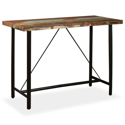 Table de bar style Industriel en bois massif de récupération  150 x 70 x 107 cm {attributes}