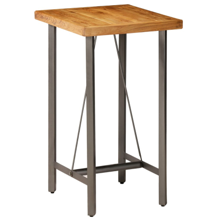 Table de bar style Industriel En bois de teck massif recyclé 60 x 60 x 107 cm {attributes}