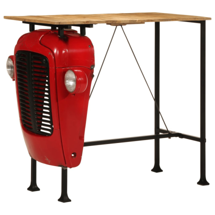 Table de bar style Industriel en bois de manguier massif Rouge 55 x 120 x 107 cm {attributes}