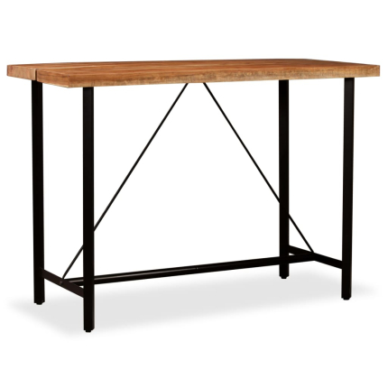 Table de bar style Industriel en bois d'acacia massif 150 x 70 x 107 cm {attributes}