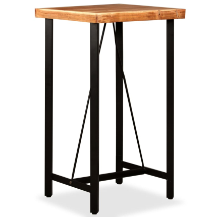 Table de bar style Industriel en bois d'acacia massif 60 x 60 x 107 cm {attributes}