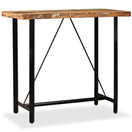 Table de bar style Industriel en bois massif de récupération  120 x 60 x 107 cm {attributes}