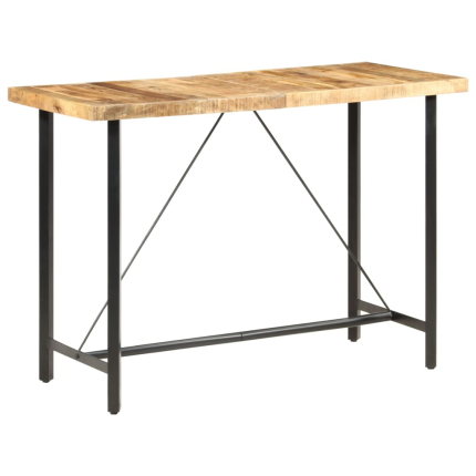 Table de bar style Industriel en bois de manguier 150 x 70 x 107 cm {attributes}