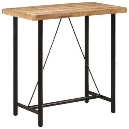 Table de bar style Industriel en bois de manguier et fer 110 x 55 x 107 cm {attributes}