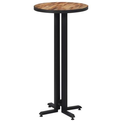 Table de bar style Industriel en bois de teck massif de récupération Noir 55x110 cm {attributes}