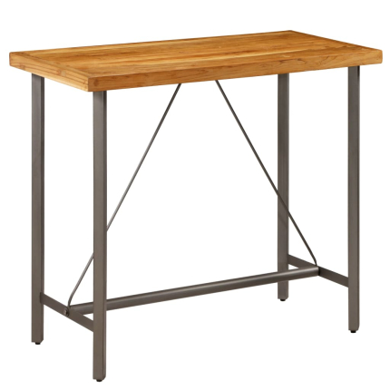 Table de bar style Industriel En bois de teck massif recyclé 120 x 58 x 106 cm {attributes}