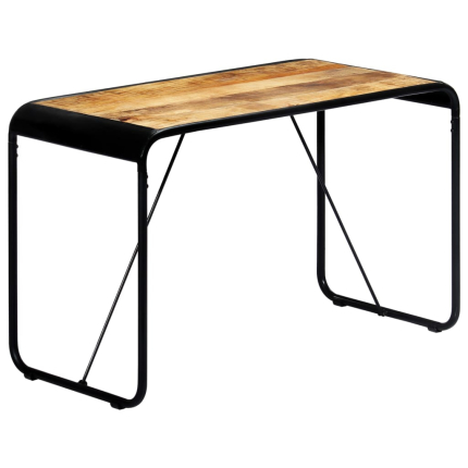 Table à manger Style Industriel en bois de manguier massif brut 118 x 60 x 76 cm {attributes}