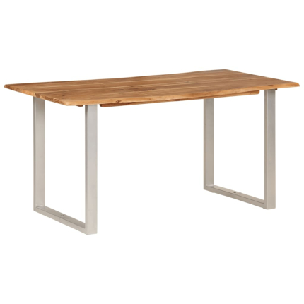 Table salle à manger Style Industriel en bois d'acacia 154 x 80 x 76 cm {attributes}