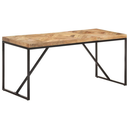 Table à manger Style Industriel en bois massif d'acacia et de manguier 160 x 70 x 76 cm {attributes}