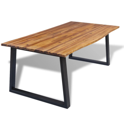 Table à manger Style Industriel en bois massif d'acacia  200 x 90cm {attributes}