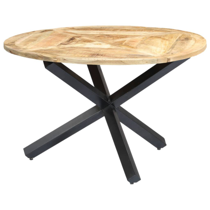 Table à manger Style Industriel en bois de manguier massif 120 x 76 cm {attributes}