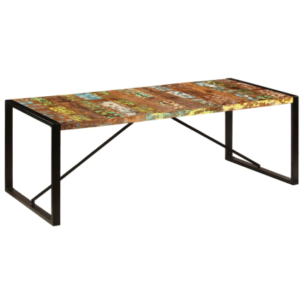 Table à manger Style Industriel en bois de récupération Multicolore 220 x 100 x 75 cm {attributes}