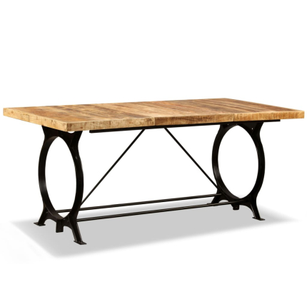 Table à manger Style Industriel en bois de manguier brut 180 cm {attributes}