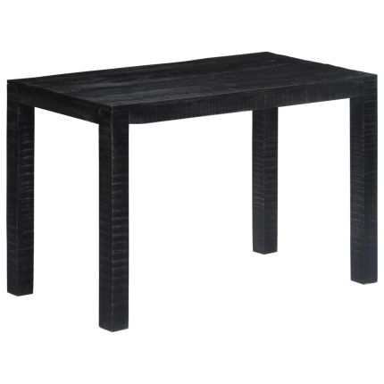 Table à manger Style Industriel en bois de manguier massif Noir 118 x 60 x 76 cm {attributes}