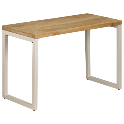 Table à manger Style Industriel Bois de manguier massif et acier 115x55x76 cm {attributes}