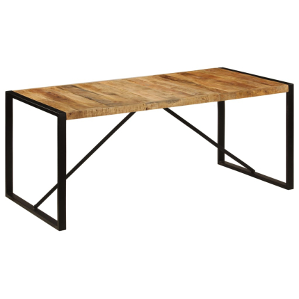 Table à manger Style Industriel en bois de manguier massif 180 x 90 x 75 cm {attributes}