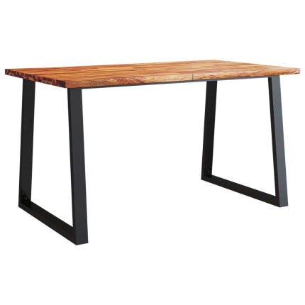 Table à manger Style Industriel en bois d'acacia 140 x 80 x 75 cm {attributes}