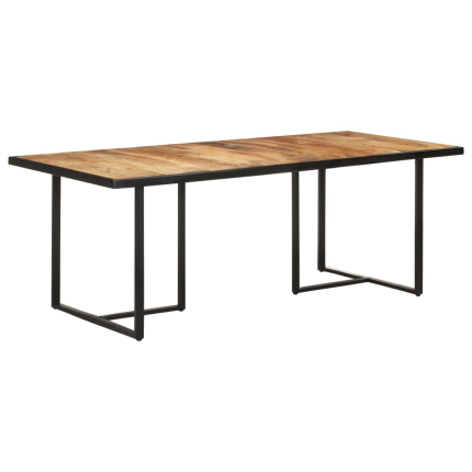 Table à manger Style Industriel en bois de manguier brut 200 x 100 x 76 cm {attributes}