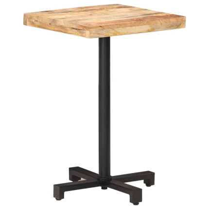 Table de bistro Style Industriel carrée en bois de manguier brut 50 x 50 x 75 cm {attributes}