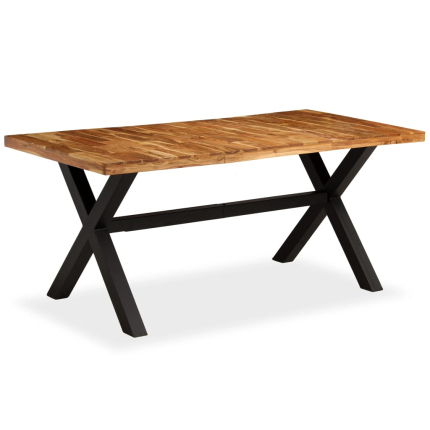 Table à manger Style Industriel en bois massif d'acacia et de manguier 180x90x76 cm {attributes}