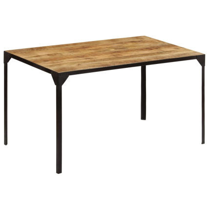 Table à manger Style Industriel en bois de manguier massif 140 x 80 x 76 cm {attributes}