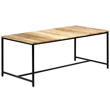 Table à manger Style Industriel en bois de manguier massif brut 180 x 90 x 75 cm {attributes}