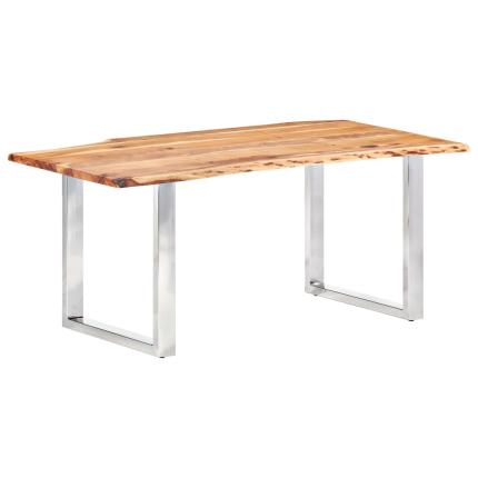 Table à manger style Industriel / Bohème en bois d'acacia massif 200 x 100 x 76 cm (3.8 cm {attributes}