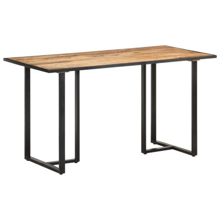 Table salle à manger Style Industriel en bois de manguier brut 140 x 70 x 76 cm {attributes}