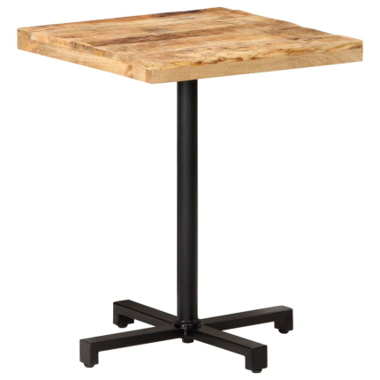 Table de bistro Style Industriel carrée en bois de manguier brut 60 x 60 x 75 cm {attributes}