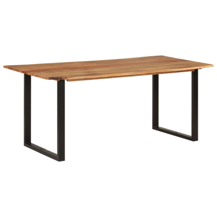 Table salle à manger Style Industriel en bois d'acacia massif 180 x 90 x 76 cm {attributes}