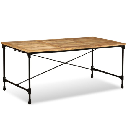 Table à manger Style Industriel en bois de manguier massif 180 x 90 x 76 cm {attributes}