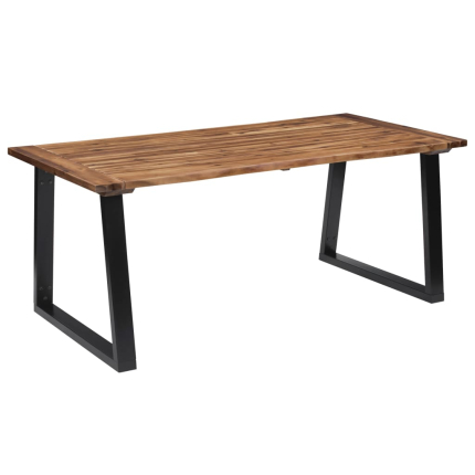 Table à manger Style Industriel en bois d'acacia massif 180x90 cm {attributes}