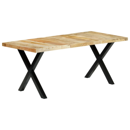 Table à manger Style Industriel en bois de manguier massif 180x90x76 cm {attributes}