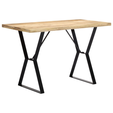 Table à manger Style Industriel en bois de manguier massif 120 x 60 x 76 cm {attributes}