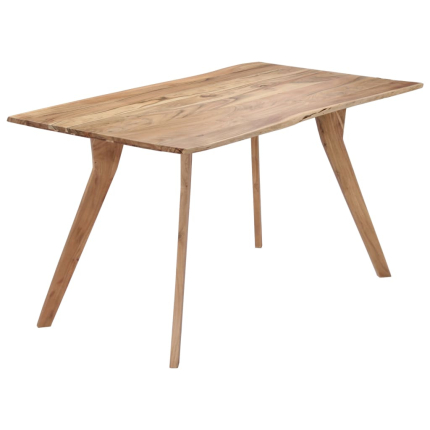 Table de salle à manger Style Scandinave en bois d'acacia massif 140 x 80 x 76 cm {attributes}