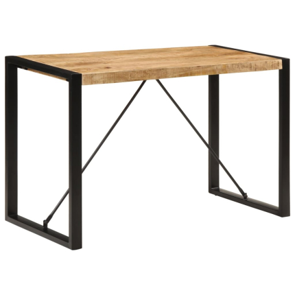 Table à manger Style Industriel en bois de manguier massif brut 120 x 55 x 76 cm {attributes}