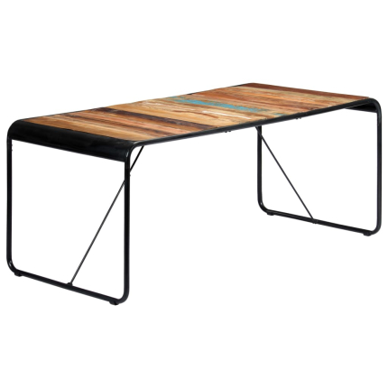 Table à manger Style Industriel en bois de récupération massif Multicolore 180 x 90 x 76 cm {attributes}