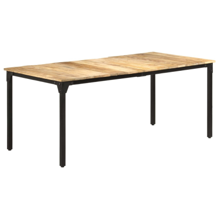 Table à manger Style Industriel en bois de manguier brut 180 x 90 x 76 cm {attributes}