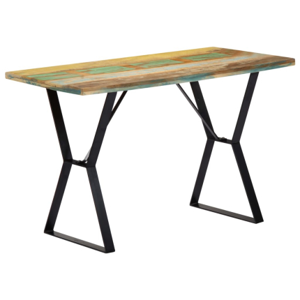 Table à manger Style Industriel en bois de récupération massif Multicolore 120 x 60 x 76 cm {attributes}