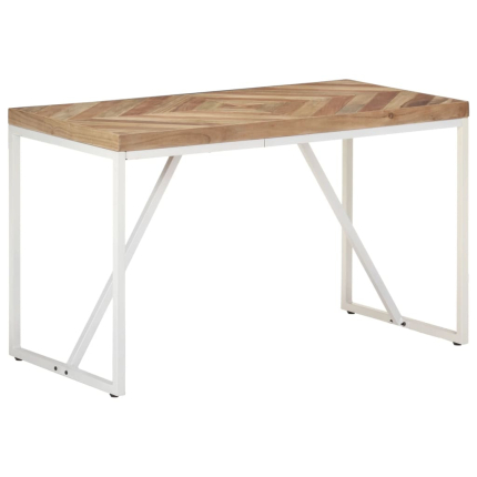 Table à manger Style Industriel en bois massif d'acacia et de manguier 120 x 60 x 76 cm {attributes}