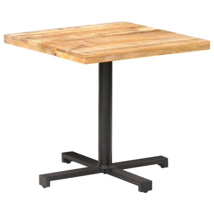 Table de bistro Style Industriel carrée en bois de manguier brut 80 x 80 x 75 cm {attributes}