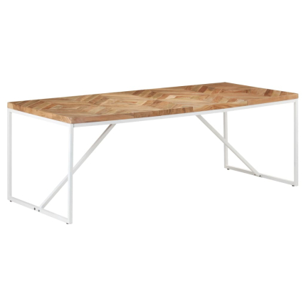 Table à manger Style Industriel en bois massif d'acacia et de manguier 200 x 90 x 76 cm {attributes}