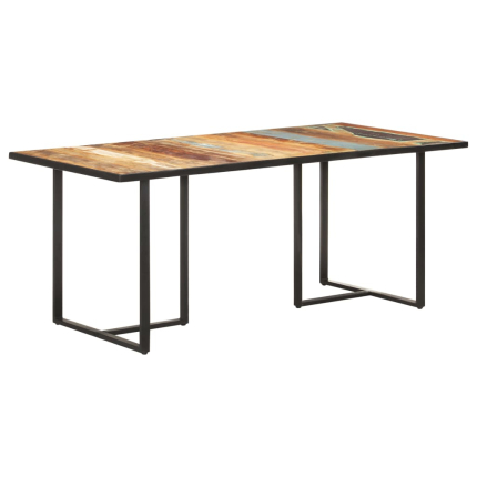 Table salle à manger Style Industriel en bois de récupération massif 180 x 90 x 76 cm {attributes}