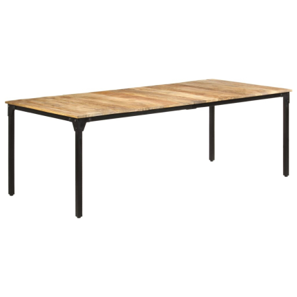 Table salle à manger Style Industriel en bois de manguier brut 220 x 100 x 76 cm {attributes}