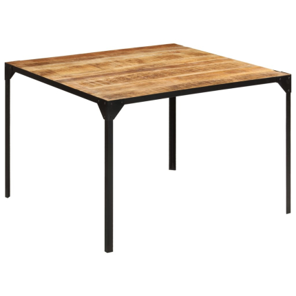 Table à manger Style Industriel en bois de manguier massif 110 x 110 x 76 cm {attributes}