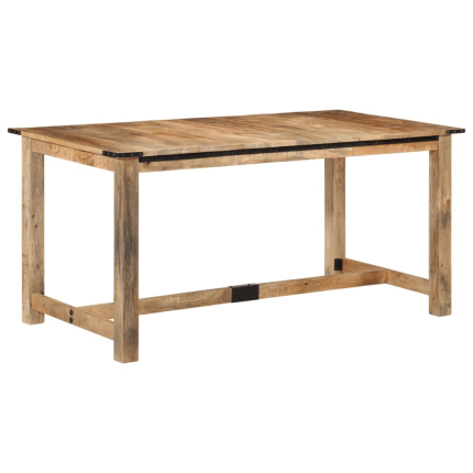 Table à manger style Industriel / Bohème en bois de manguier massif 160x80x75 cm {attributes}